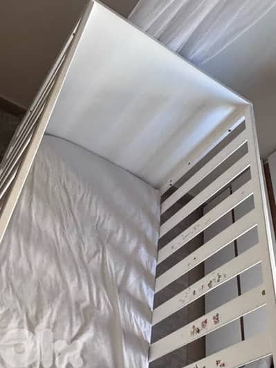 Wood baby Crib + mosquito stand