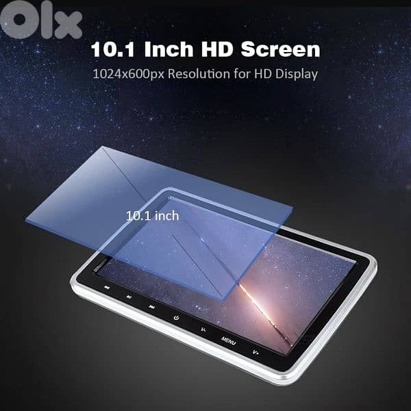 10.1 Inch Car Headrest Mount Monitor DVD Player-Dual Audio Video HDMI 3