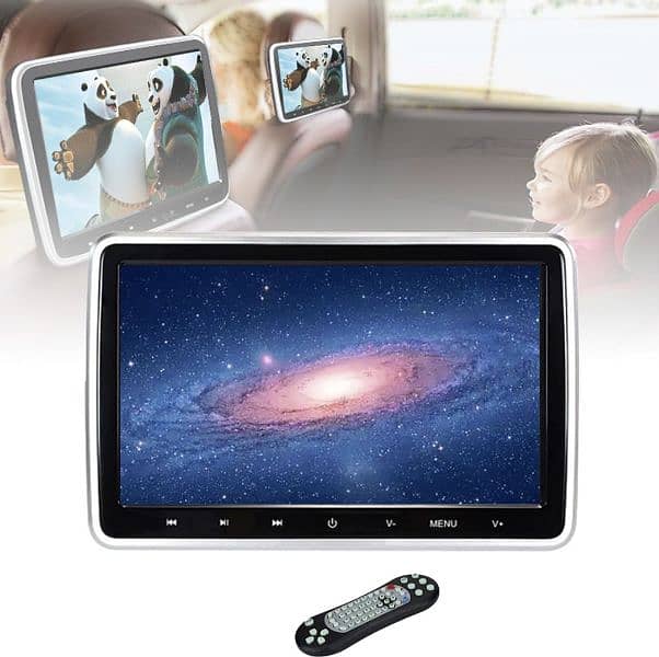 10.1 Inch Car Headrest Mount Monitor DVD Player-Dual Audio Video HDMI 4