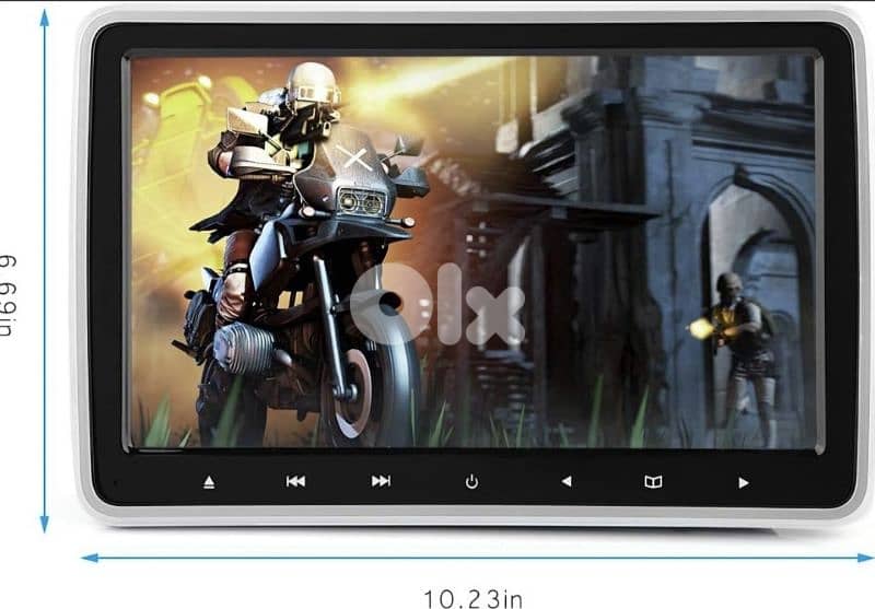 10.1 Inch Car Headrest Mount Monitor DVD Player-Dual Audio Video HDMI 10