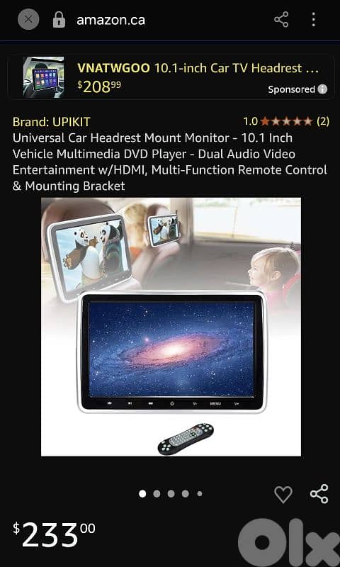 10.1 Inch Car Headrest Mount Monitor DVD Player-Dual Audio Video HDMI 16