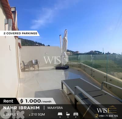 210 SQM Furnished & Equipped Duplex for RENT in Nahr Ibrahim!
