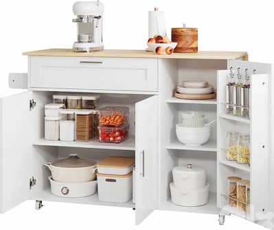 Merax kitchen trolley with extendable worktop