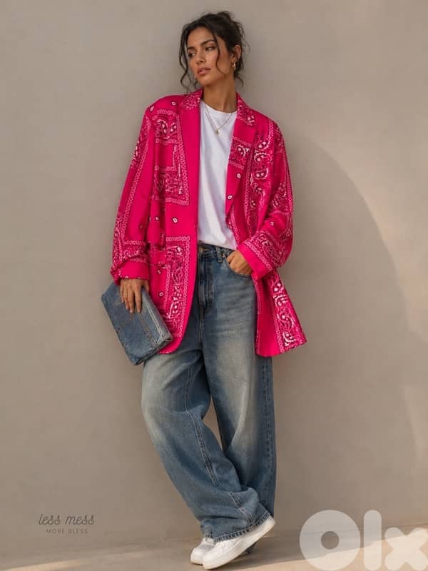 BANDANA PRINT OVERSIZE BLAZER 1