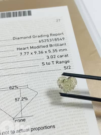 natural certified diamond  3.02 ct