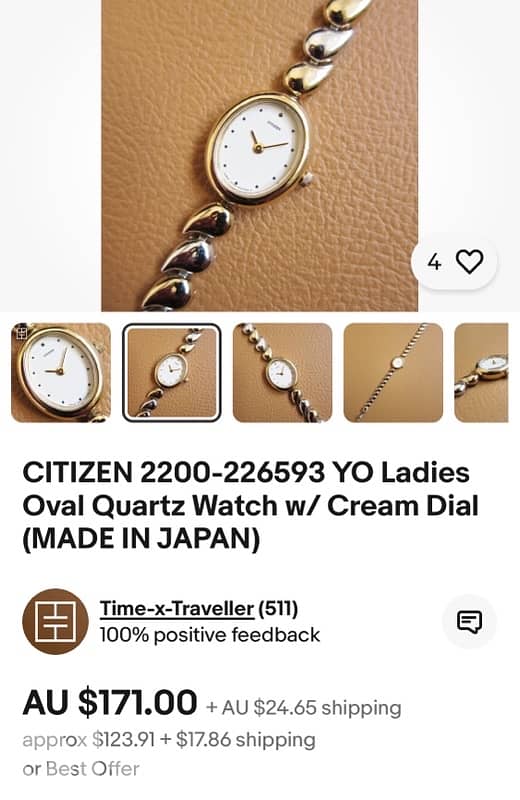 Citizen women's bracelet watch, a rare find ساعة يد نسائية من ماركة 5