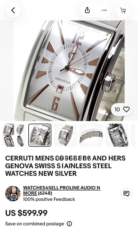 CERRUTI WATCH 43MM with box ساعة مش مستعملي من قبل ولا مره 3