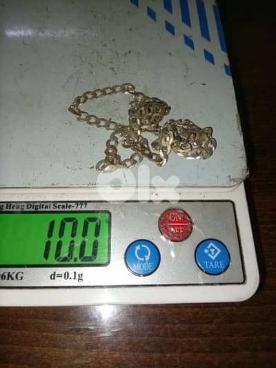 سنسال فضة وزن 10 غرام سعر اغرام 3.5 دولار
