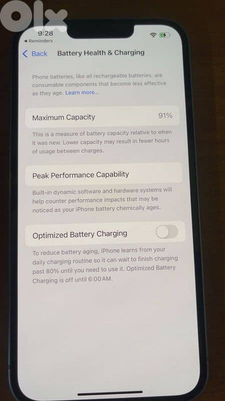 iphone 14 blue esim 128gb battery 91% 4