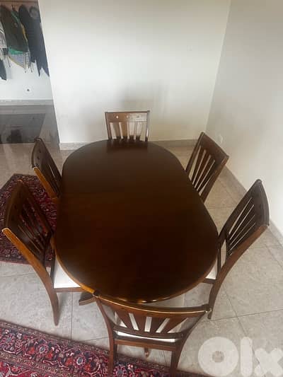 Dining table and chairs