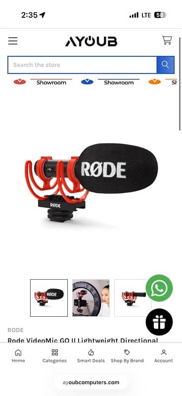 Rode VideoMic GO II Lightweight Directional Microphone