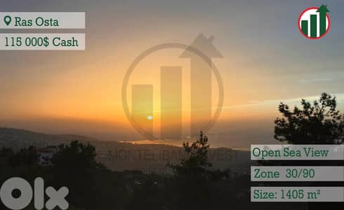 Land for Sale in Ras Osta with Open Sea View !!!