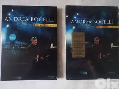 Andrea Bocelli: Vivere Live in Tuscany DVD and CD package.