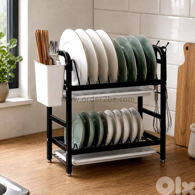 2-Tier Compact Dish Drying Rack 1