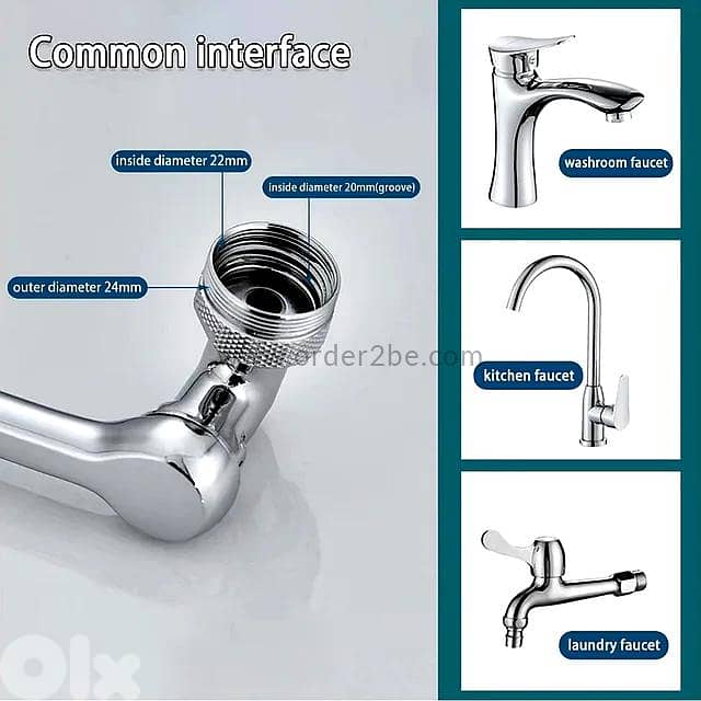 1080° Rotating Faucet Extender with Splash Filter 6