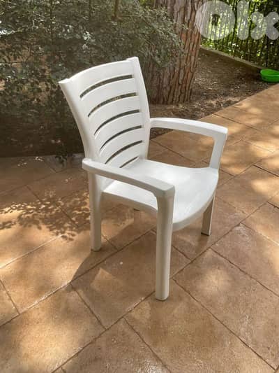Plastic Table and 14 Chairs