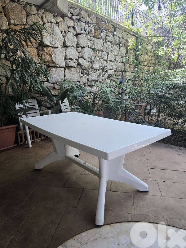 Plastic Table and 14 Chairs 1
