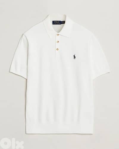 RALPH LAUREN POLO, WHITE L