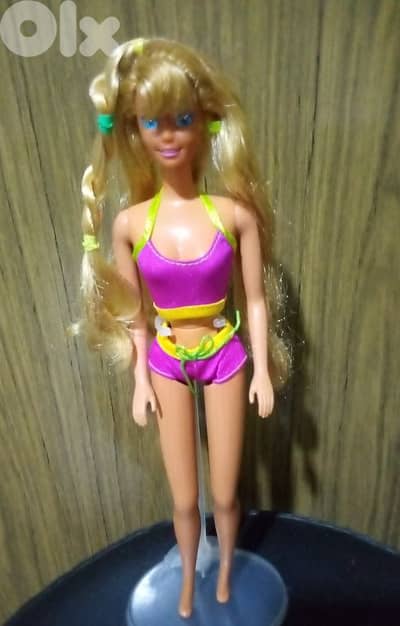 HAWAiiAN FUN Barbie Mattel1990+ B Swimwear Vintage Rare Great doll=47$