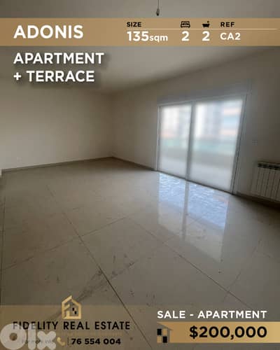 Apartment for sale in Adonis CA2 شقة  للبيع في أدونيس