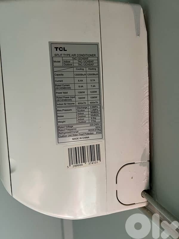AC TCL 12000 BTU like new 1
