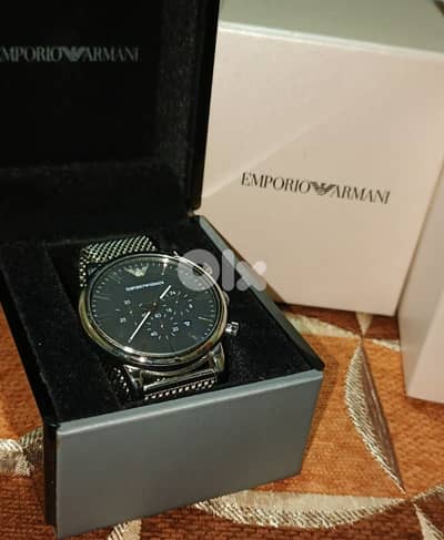 Emporio Armani Original watch AR1808 Silver and black