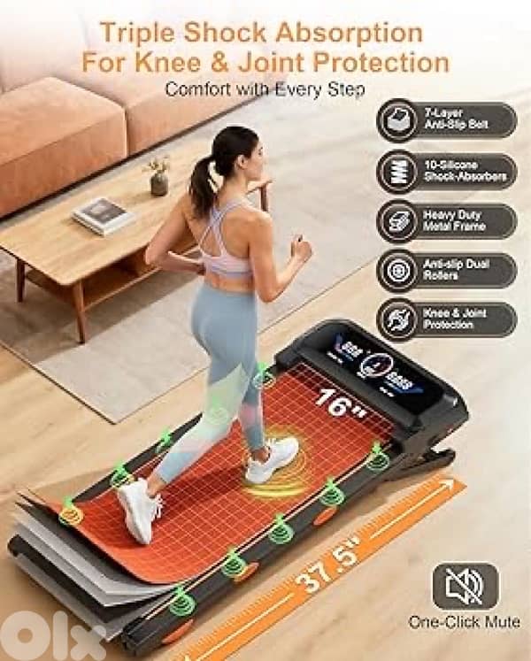 Walking Pad Treadmill with Auto Incline 2