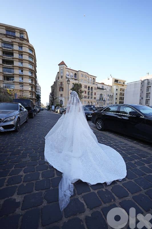 السعر 150$ wedding dress for rent فستان عروس للاجار بحالة جيدة جدا 4