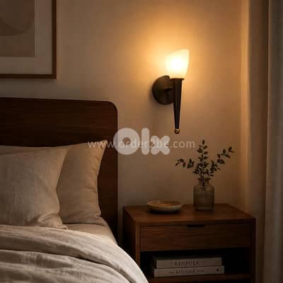 EGLO Mara Wall Light – Antique Brown Torch Sconce with Golden Glow