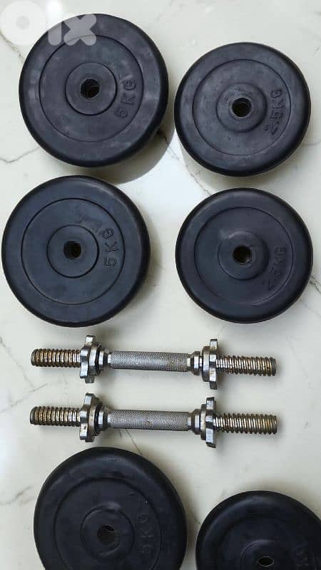 30KG Rubber Coated With 2 Bars 2