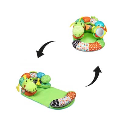 2-in-1 Baby Tummy Time Mat - حصيرة وقت الاستلقاء للأطفال ٢ في ١