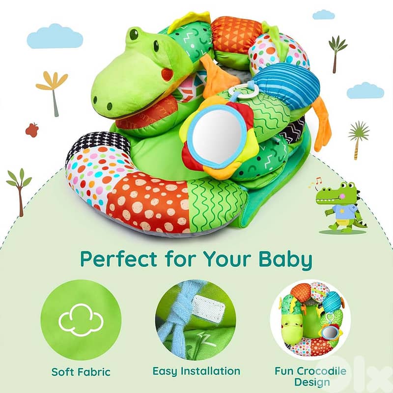 2-in-1 Baby Tummy Time Mat - حصيرة وقت الاستلقاء للأطفال ٢ في ١ 3