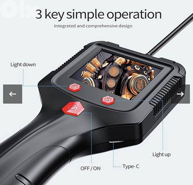 Handheld Endoscope Camera,Portable 2.4 Inch IPS Screen. cable 10M or 5M 5