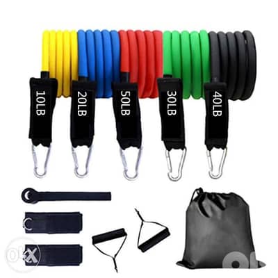 Rubber 11pcs Resistance bands 150LBS