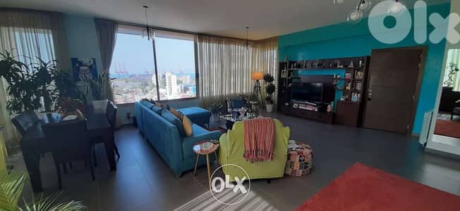 180m 2 bedroom high floor new building +parking mar mkhayel mandaloun