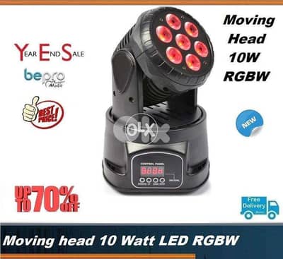 Moving Head Led RGBW 10 watt Lighting Stage
