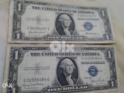 USA set of Two Silver Banknote 1935 and 1957