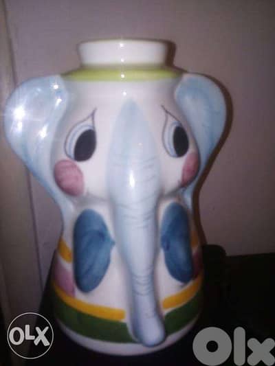 Ceramic elephant moneykeeper made in italy