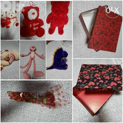 Gift. Boxes, gadgets, bears, flower