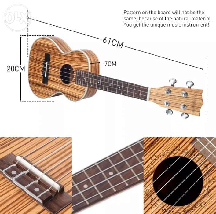 ukulele concert 23 inches اوكلله حجم وسط 2