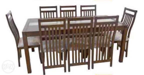طاوله سفره 180 مع 8 كراسي 180 cm dining table with 8 chairs