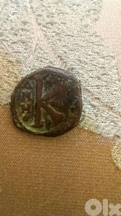 Byzantine Emperor Justanian I Bronze Half Follis Coin year 527 AD