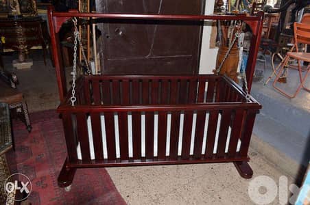 antique baby bed solid wood
