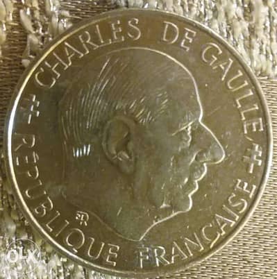 Charled De Gaulle1 Franc French Memorial