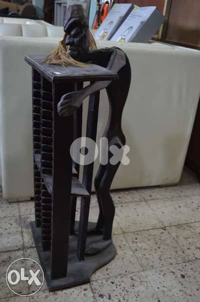 solid wood antique cd holder