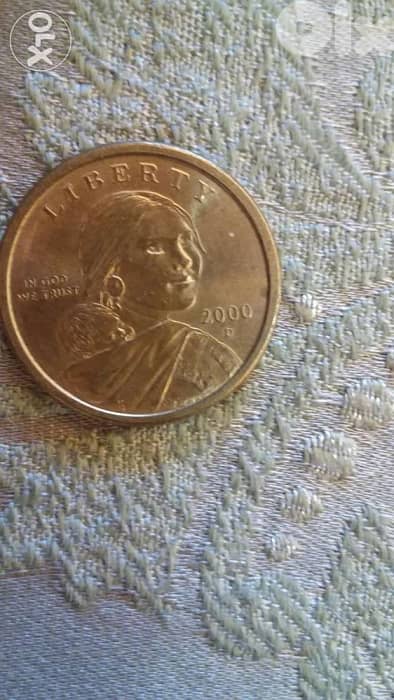 USA Indian Woman Memorial Flying Eagle 1 Dollar Bronze Coin year 2000