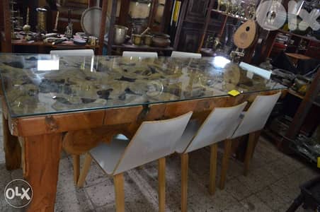 engraved table solid wood