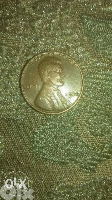 USA Bronze Coin One Wheat Cent year 1944