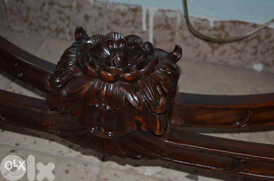 solid wood console engraved with mirror 2