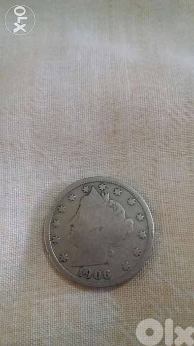 USA Liberty Head V Nickel 5 cents Coin year 1906